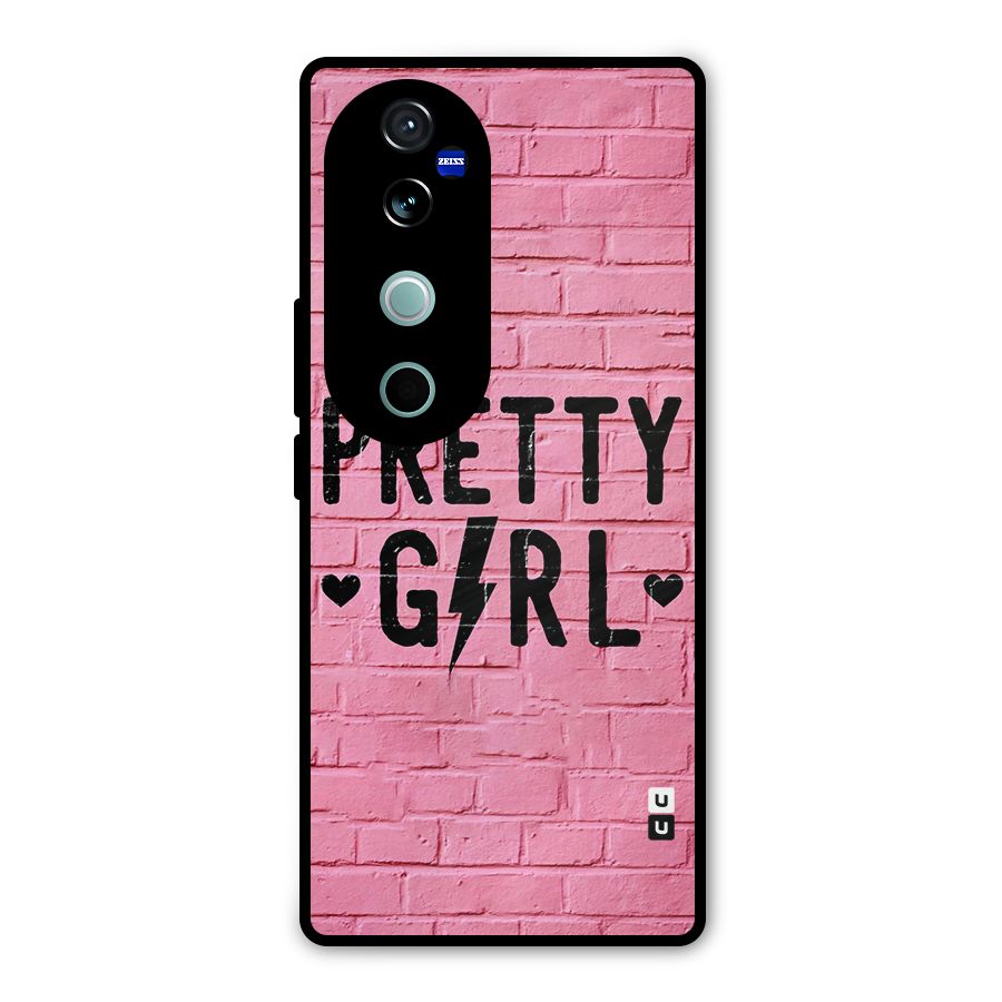 Pretty Girl Wall Metal Back Case for Vivo V40 Pro