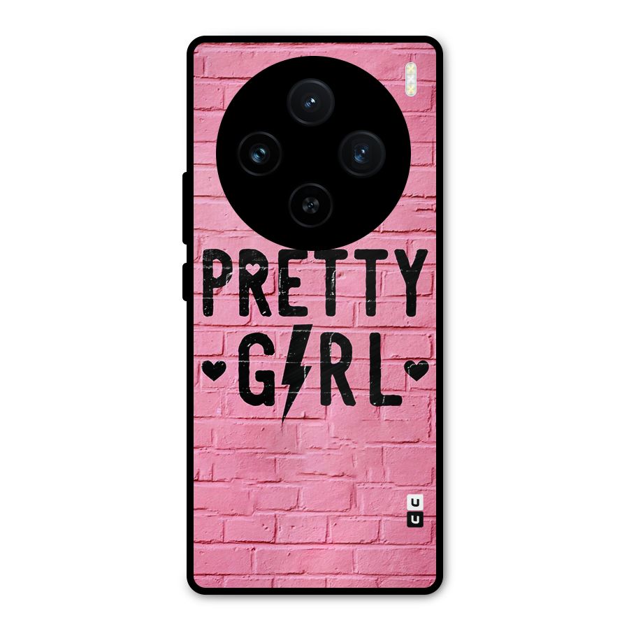Pretty Girl Wall Metal Back Case for Vivo X100