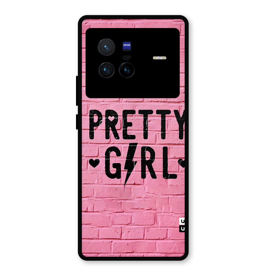 Pretty Girl Wall Metal Back Case for Vivo X80