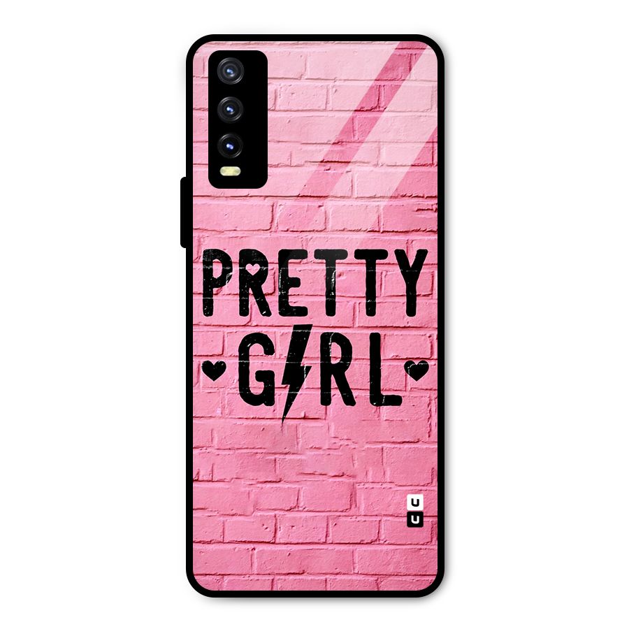 Pretty Girl Wall Metal Back Case for Vivo Y20 2021