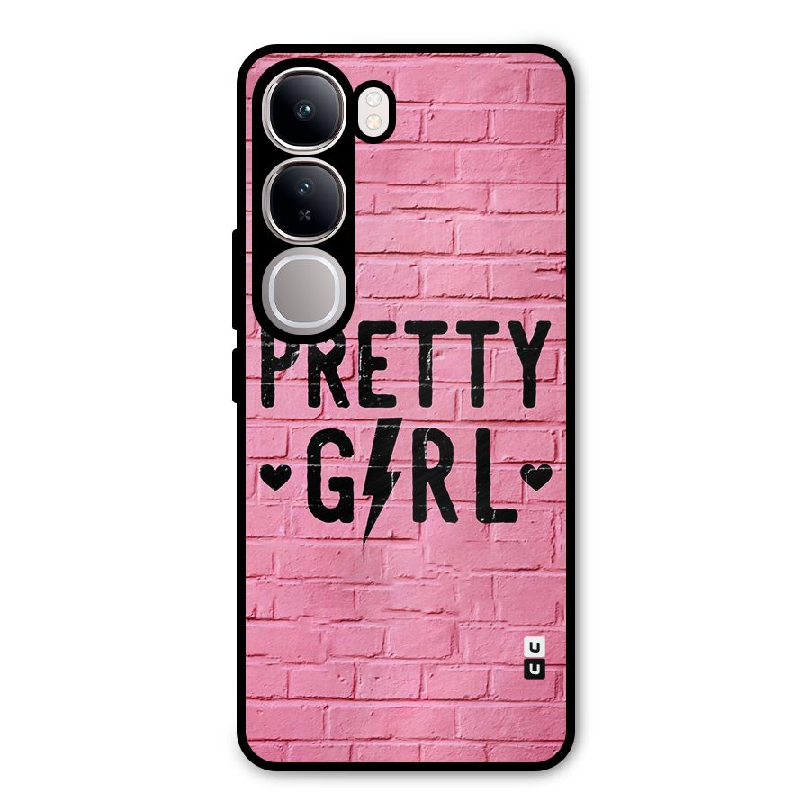 Pretty Girl Wall Metal Back Case for Vivo Y300
