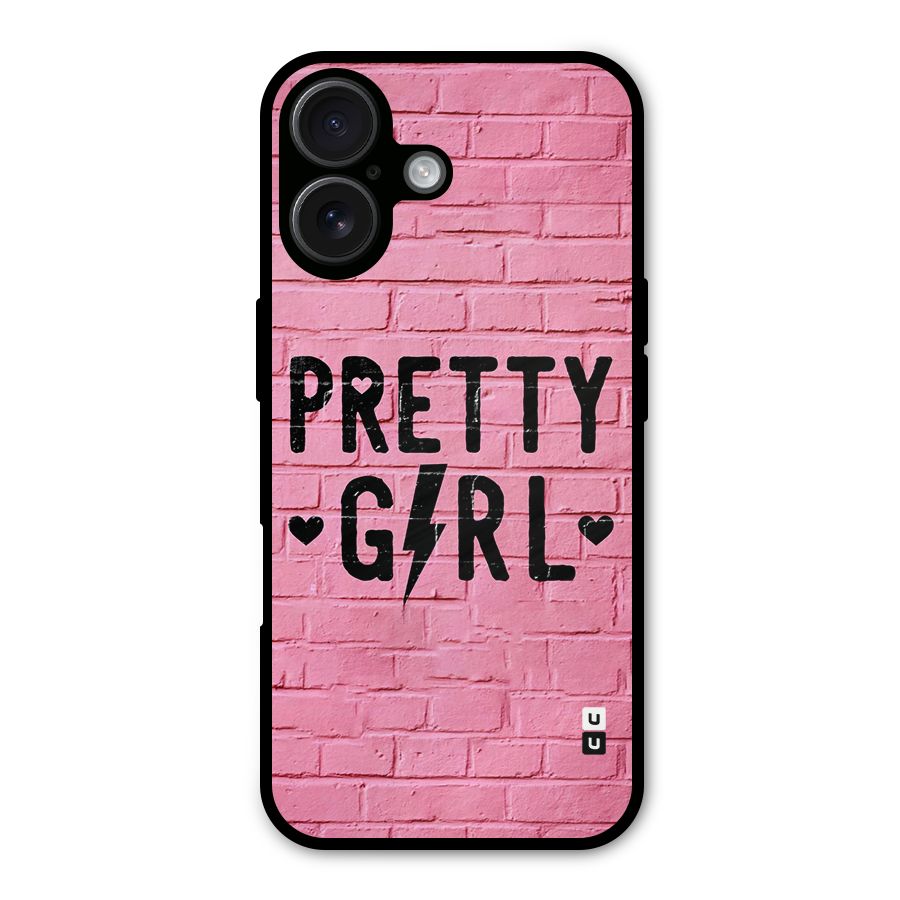 Pretty Girl Wall Metal Back Case for iPhone 16