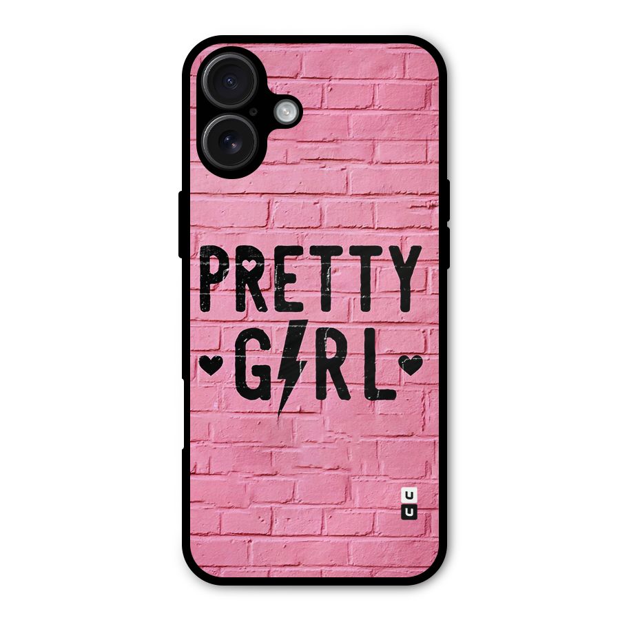 Pretty Girl Wall Metal Back Case for iPhone 16 Plus