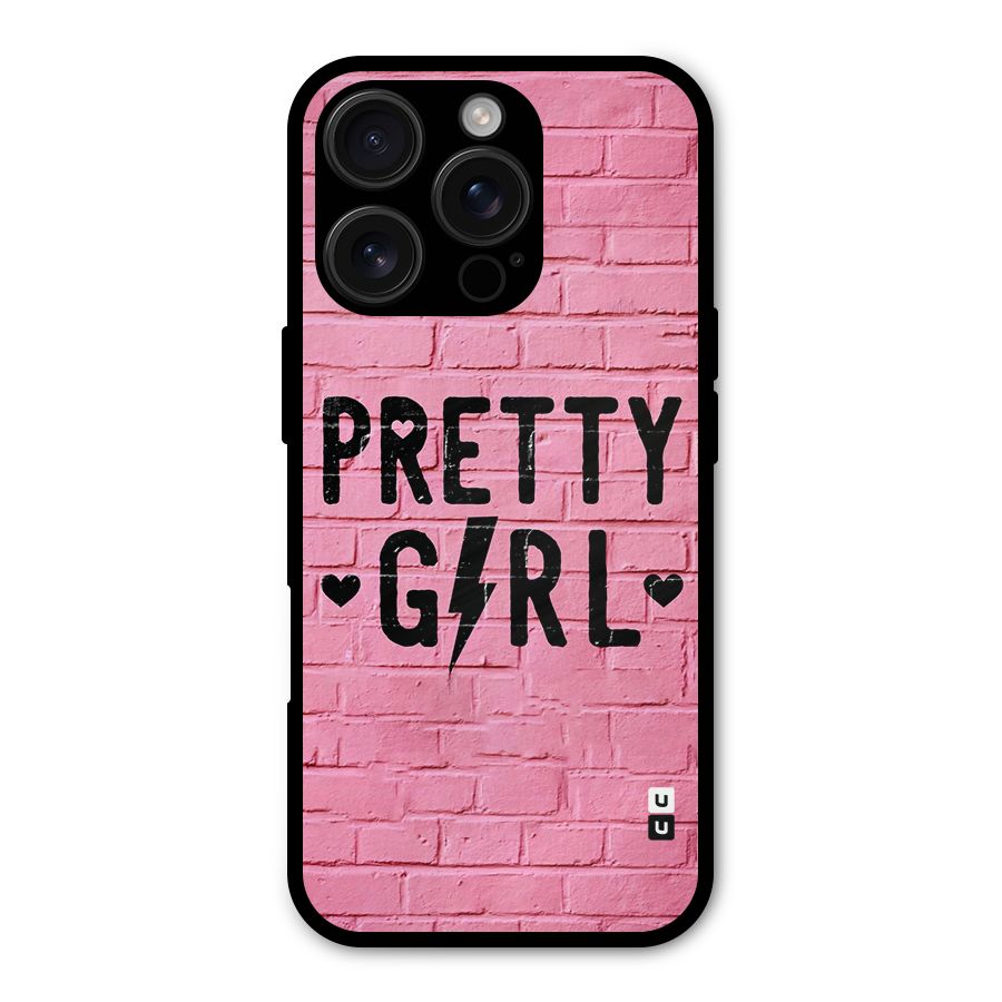 Pretty Girl Wall Metal Back Case for iPhone 16 Pro