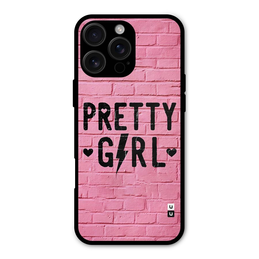 Pretty Girl Wall Metal Back Case for iPhone 16 Pro Max