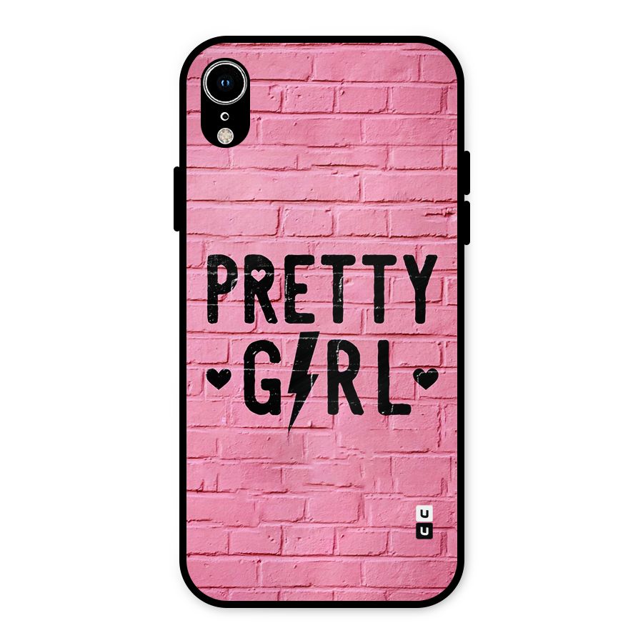 Pretty Girl Wall Metal Back Case for iPhone XR