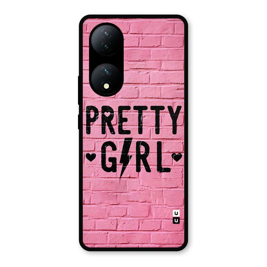 Pretty Girl Wall Metal Back Case for iQOO Z7s