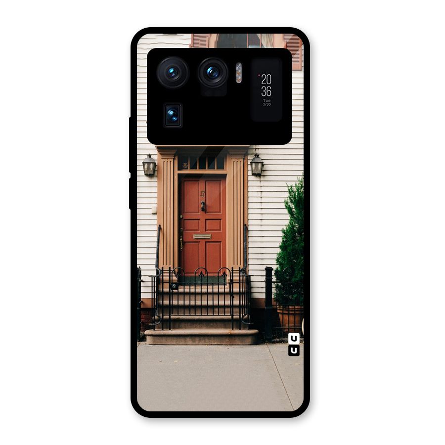 Pretty Orange Door Glass Back Case for Mi 11 Ultra