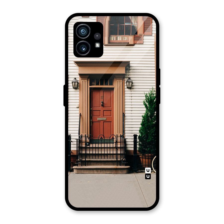 Pretty Orange Door Glass Back Case for Nothing Phone 1
