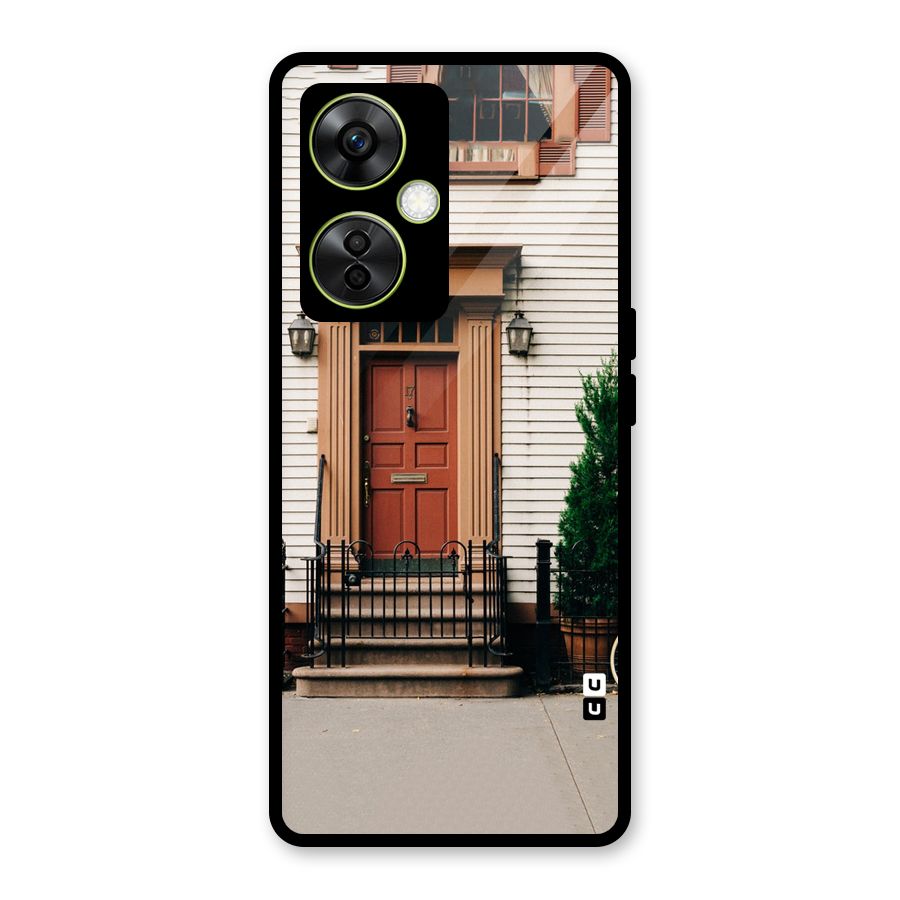 Pretty Orange Door Glass Back Case for OnePlus Nord CE 3 Lite
