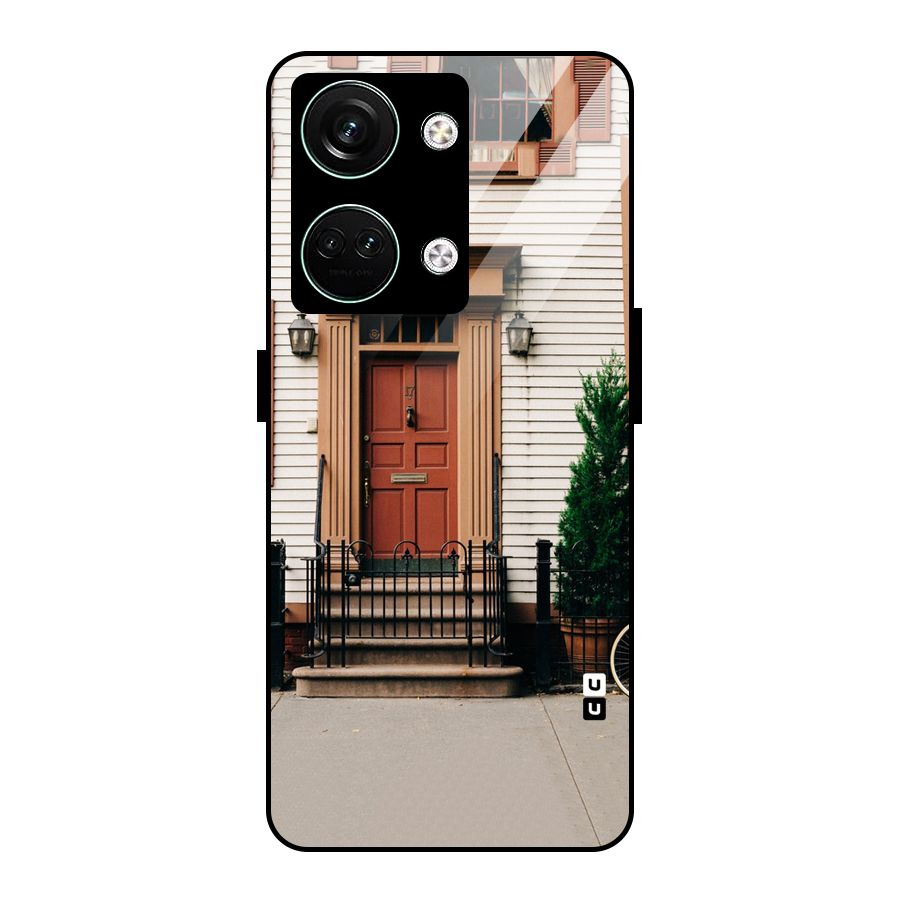 Pretty Orange Door Glass Back Case for Oneplus Nord 3