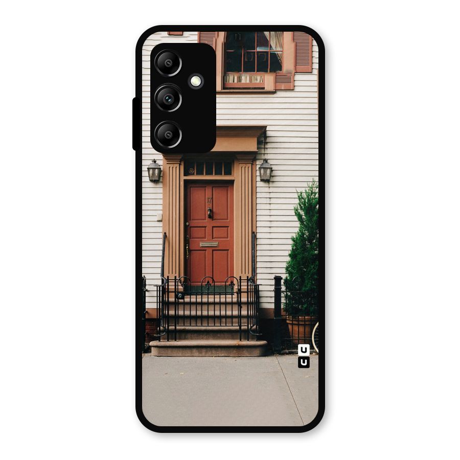 Pretty Orange Door Metal Back Case for Galaxy A14 5G
