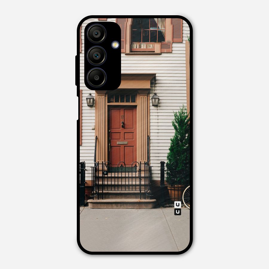 Pretty Orange Door Metal Back Case for Galaxy A15 5G