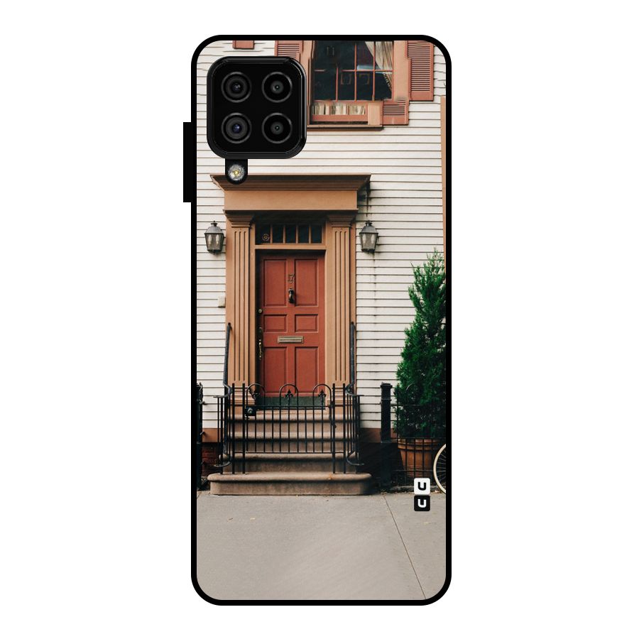 Pretty Orange Door Metal Back Case for Galaxy A22 4G