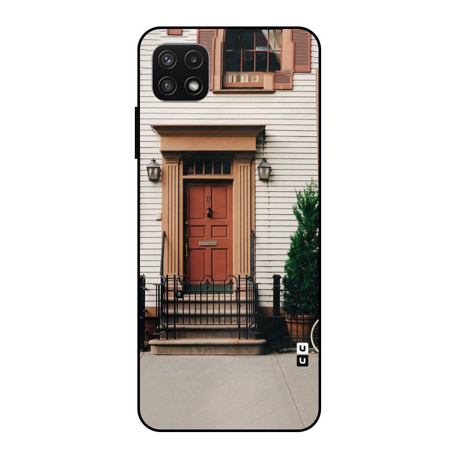 Pretty Orange Door Metal Back Case for Galaxy A22 5G