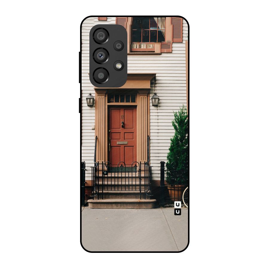 Pretty Orange Door Metal Back Case for Galaxy A33 5G