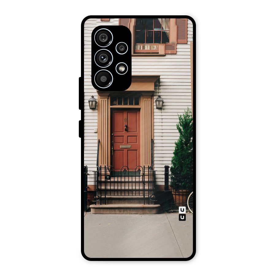 Pretty Orange Door Metal Back Case for Galaxy A53 5G