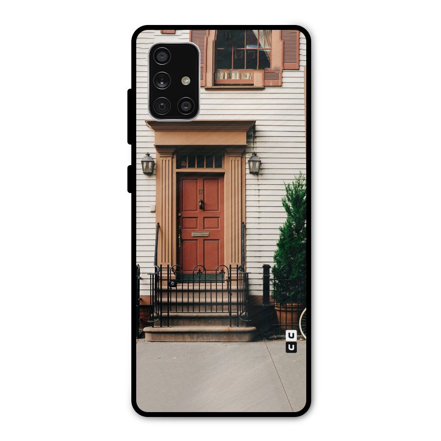 Pretty Orange Door Metal Back Case for Galaxy A71