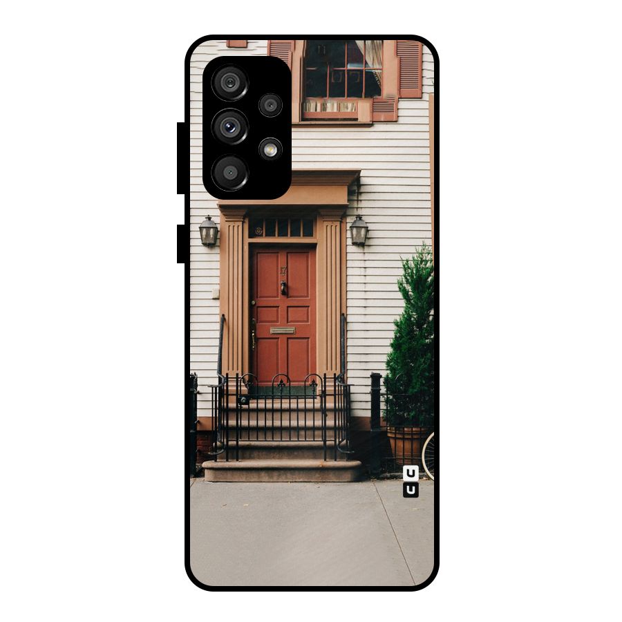 Pretty Orange Door Metal Back Case for Galaxy A73 5G