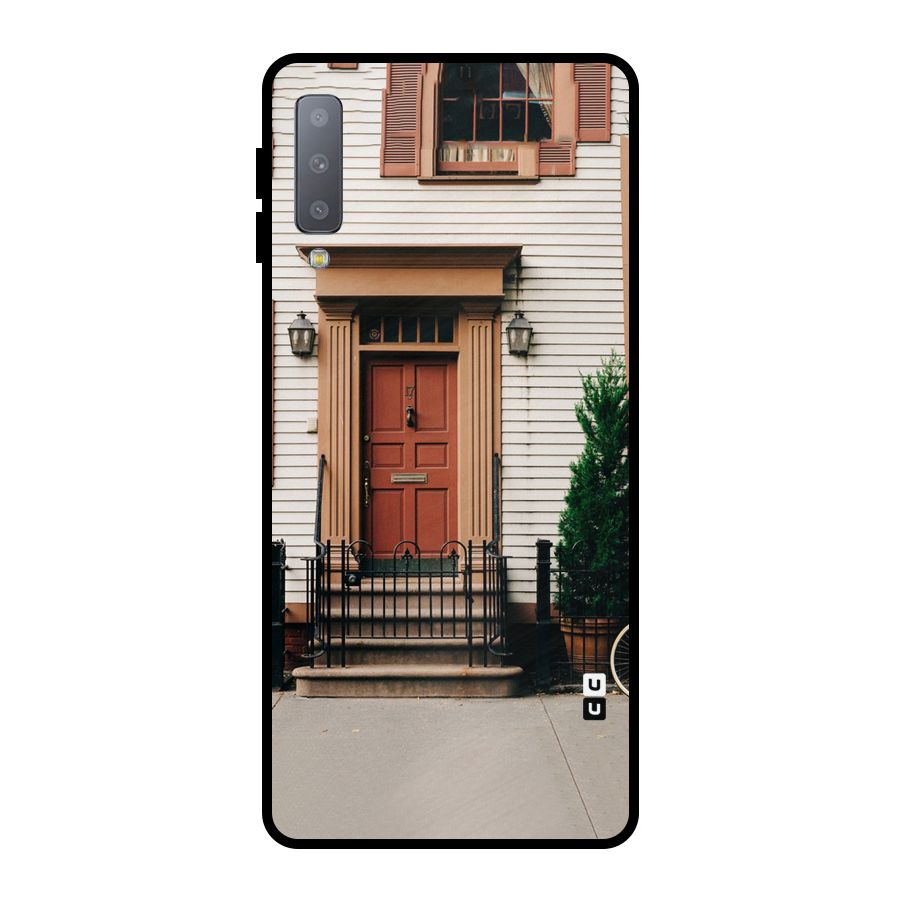 Pretty Orange Door Metal Back Case for Galaxy A7 (2018)