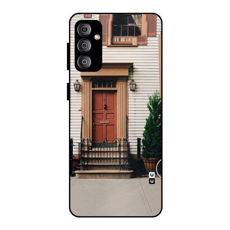 Pretty Orange Door Metal Back Case for Galaxy F23