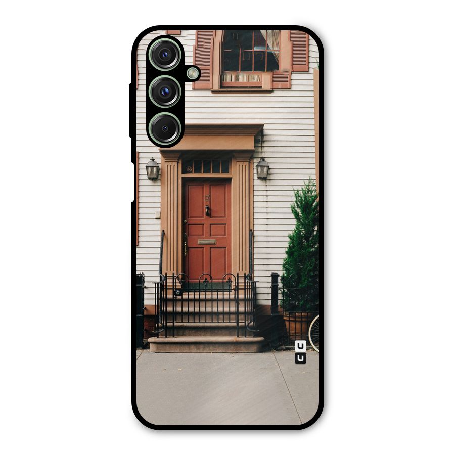 Pretty Orange Door Metal Back Case for Galaxy F34