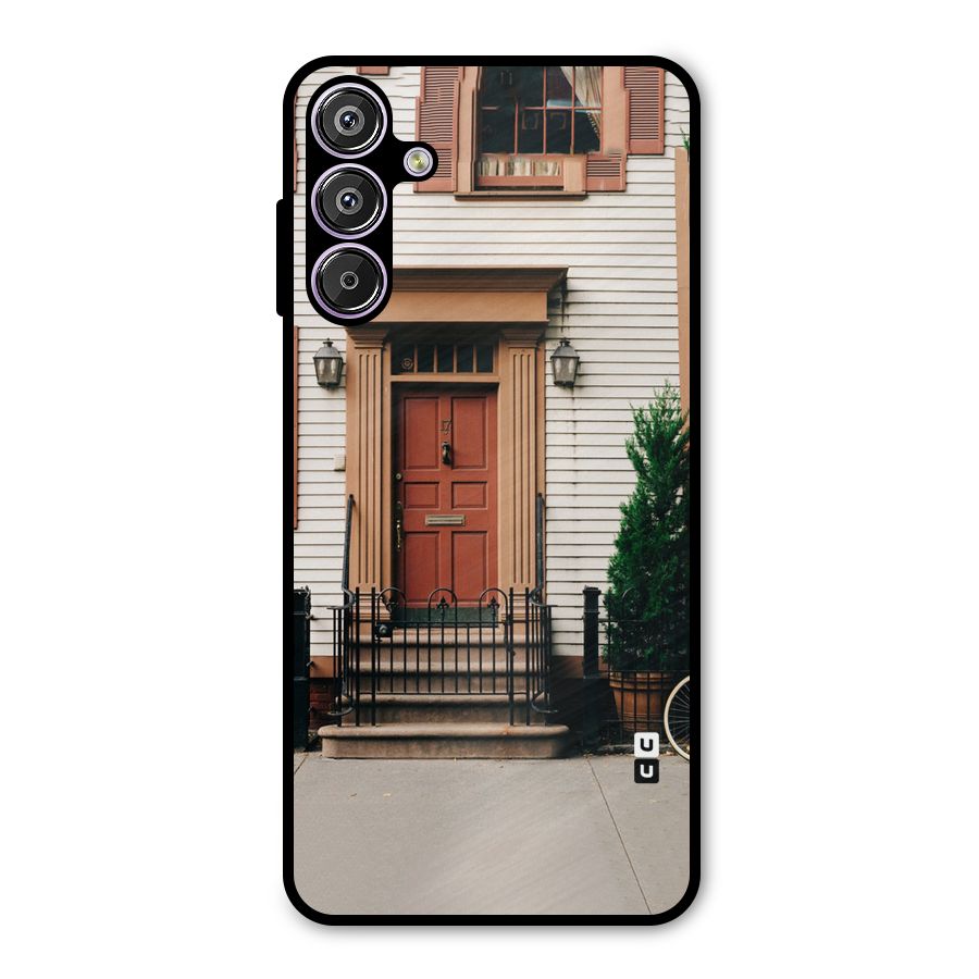 Pretty Orange Door Metal Back Case for Galaxy M15
