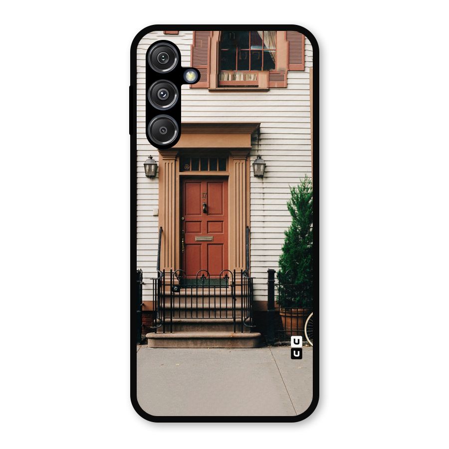 Pretty Orange Door Metal Back Case for Galaxy M34 5G
