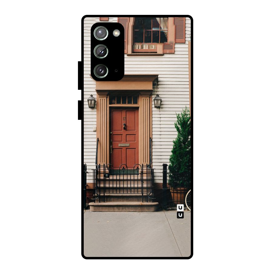 Pretty Orange Door Metal Back Case for Galaxy Note 20