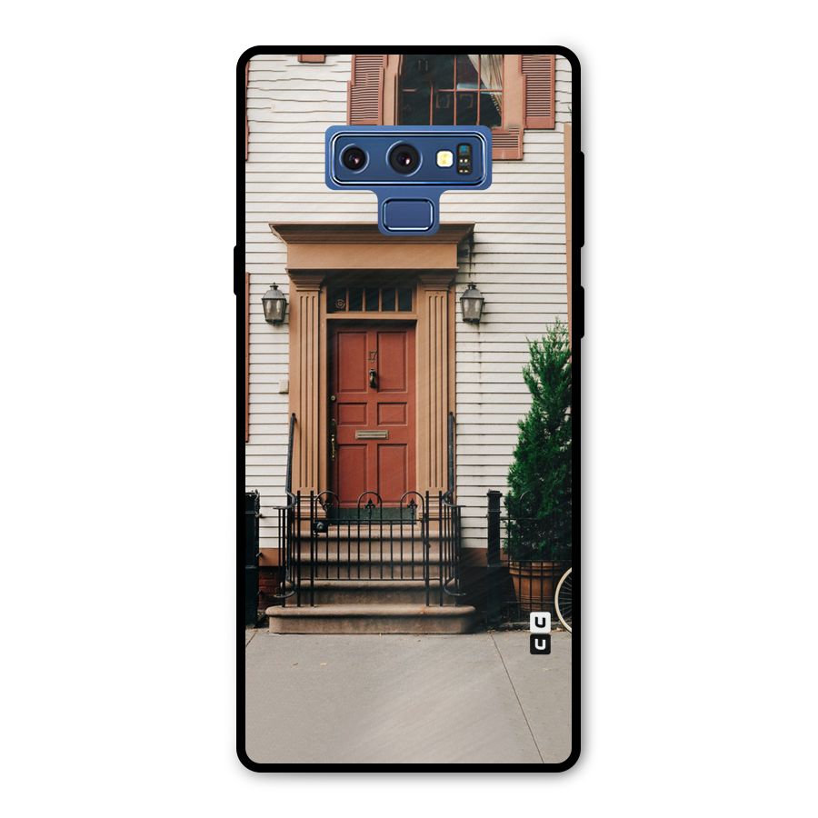 Pretty Orange Door Metal Back Case for Galaxy Note 9