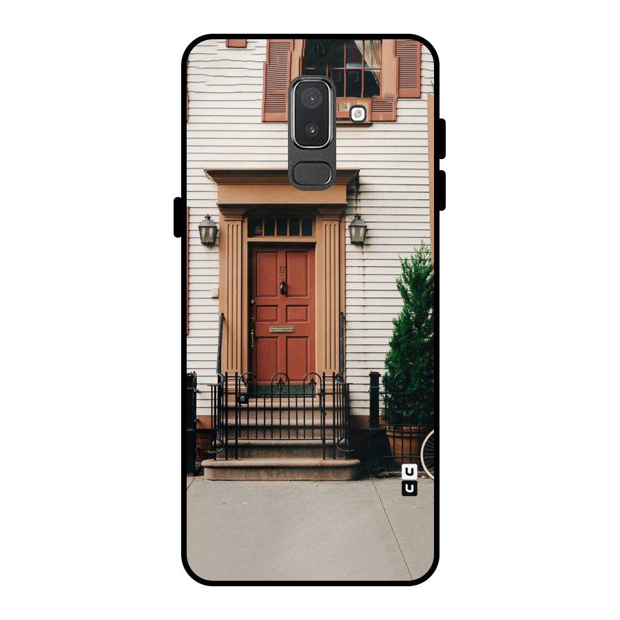 Pretty Orange Door Metal Back Case for Galaxy On8 (2018)