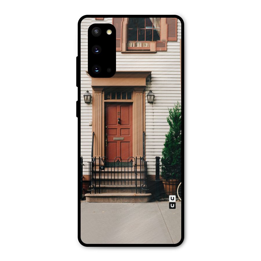 Pretty Orange Door Metal Back Case for Galaxy S20
