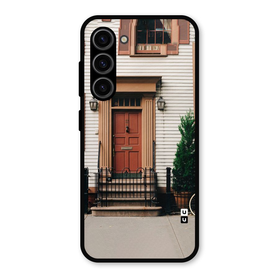 Pretty Orange Door Metal Back Case for Galaxy S23