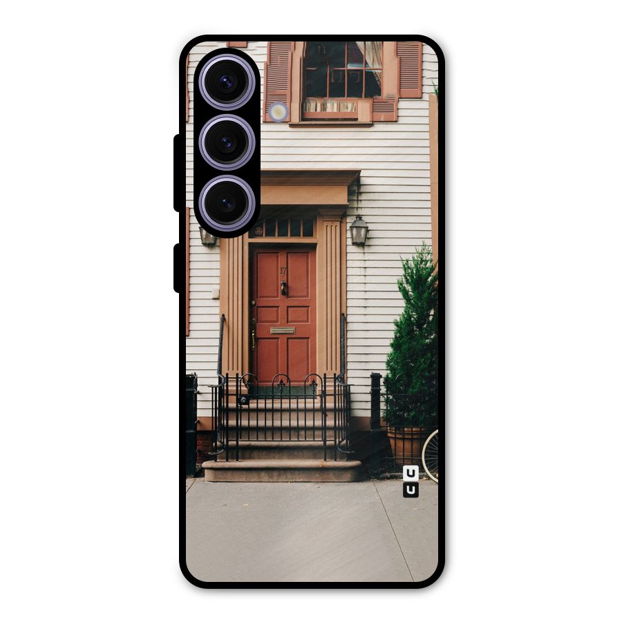 Pretty Orange Door Metal Back Case for Galaxy S24