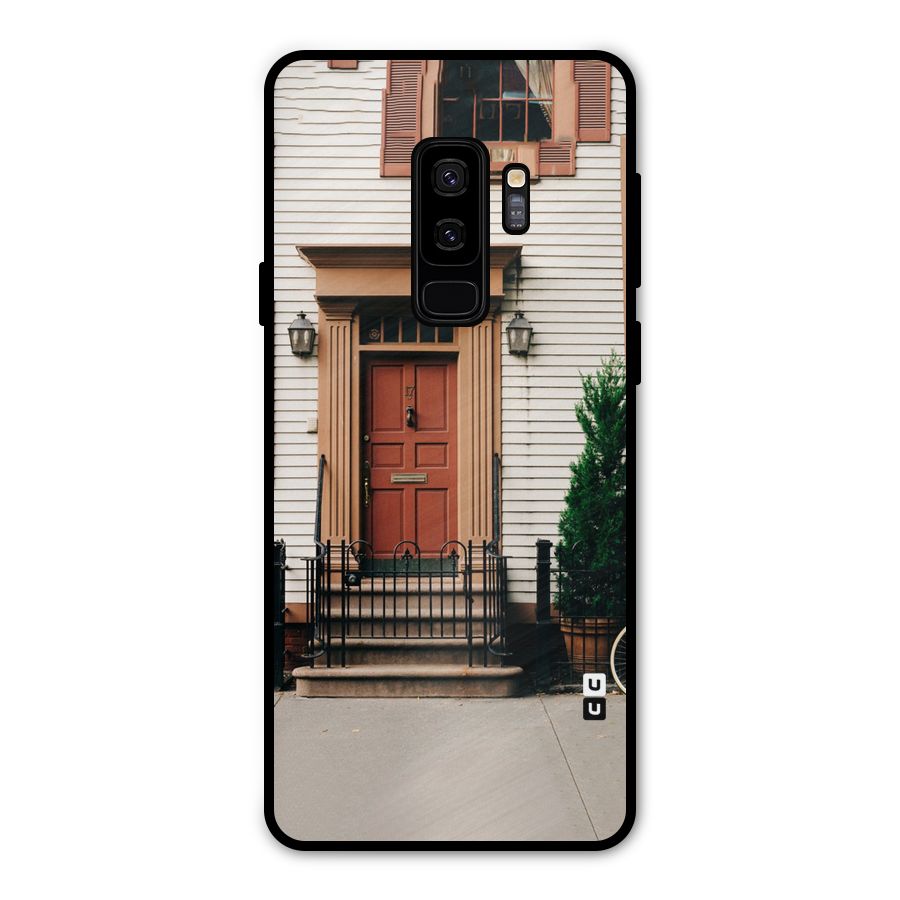 Pretty Orange Door Metal Back Case for Galaxy S9 Plus