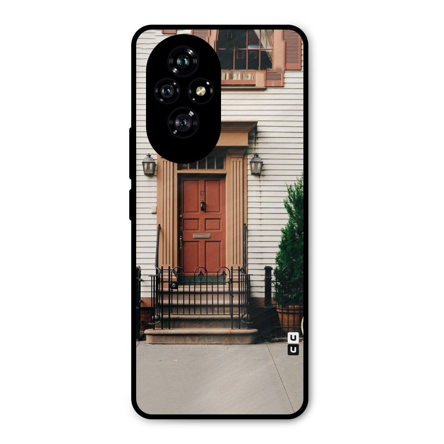 Pretty Orange Door Metal Back Case for Honor 200