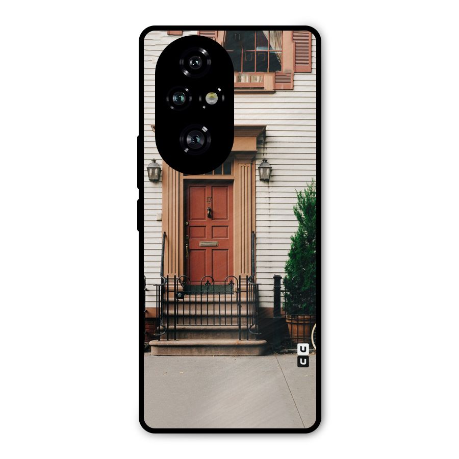 Pretty Orange Door Metal Back Case for Honor 200 Pro