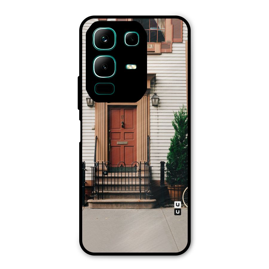 Pretty Orange Door Metal Back Case for Infinix Note 50x