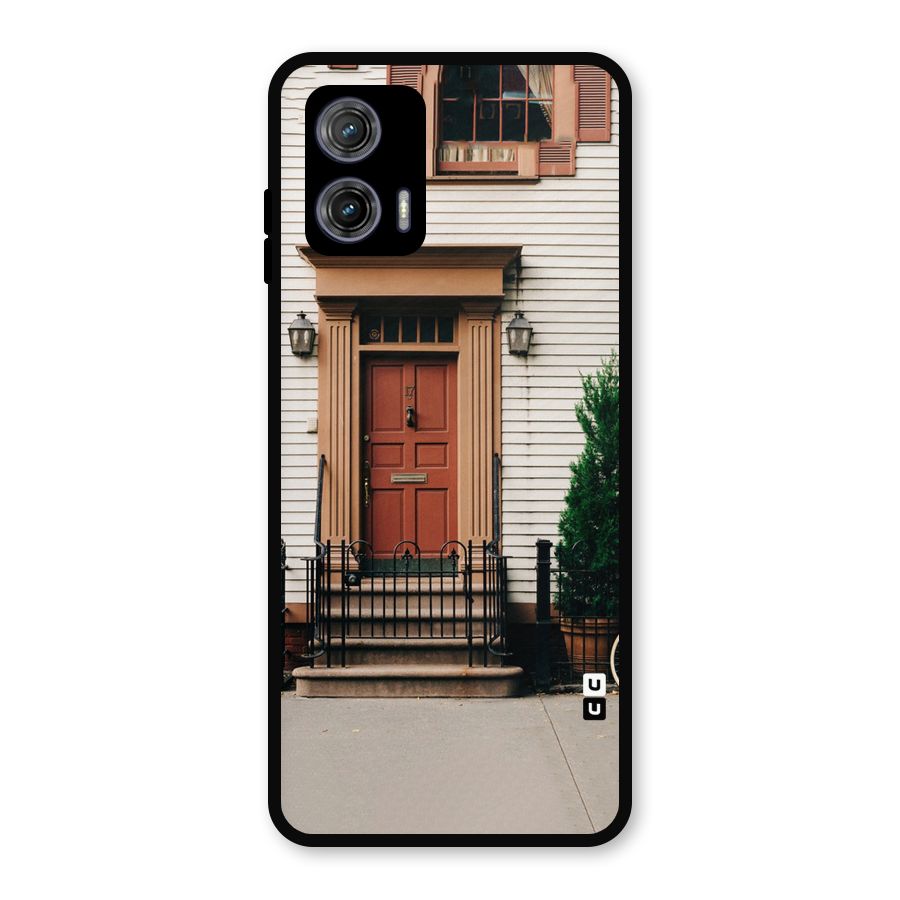 Pretty Orange Door Metal Back Case for Moto G73