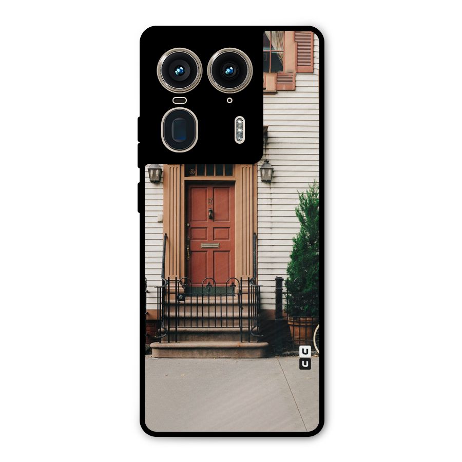 Pretty Orange Door Metal Back Case for Motorola Edge 50 Ultra