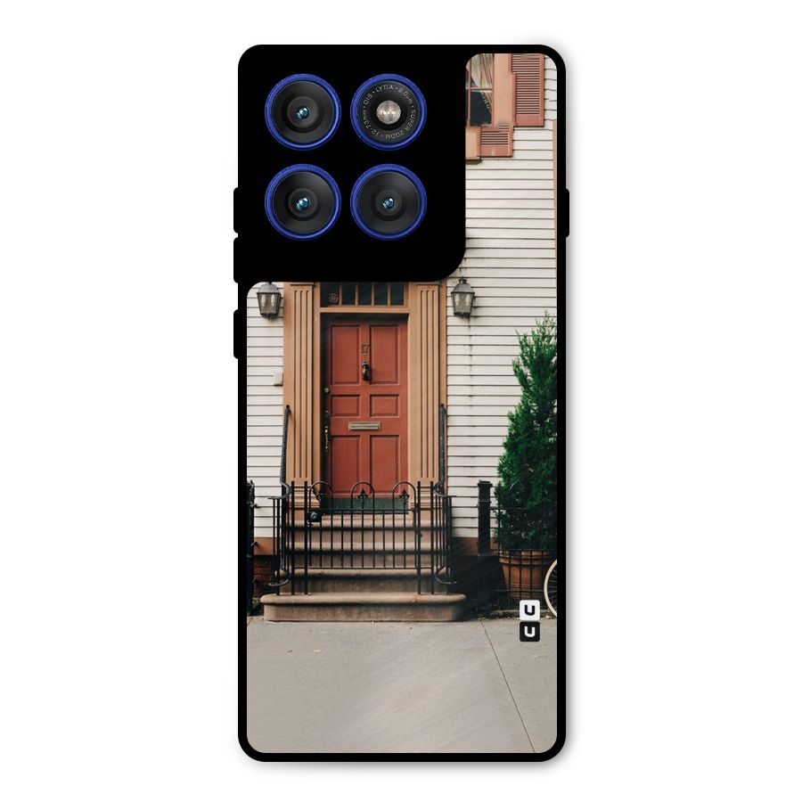 Pretty Orange Door Metal Back Case for Motorola Edge 60 Pro
