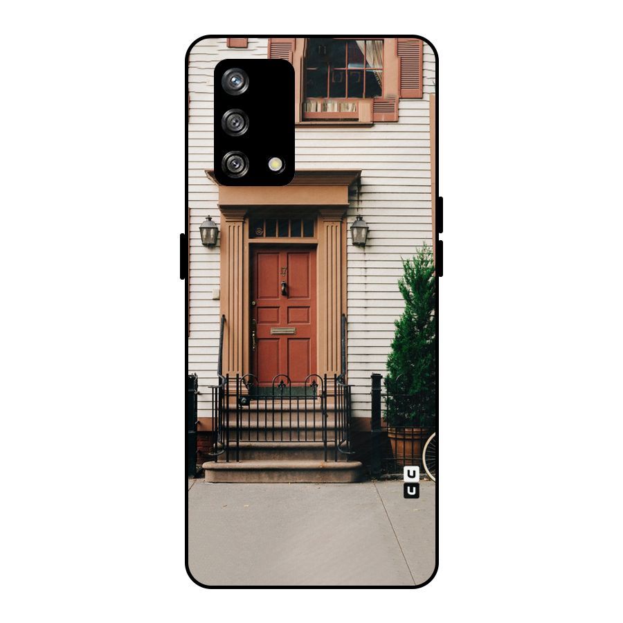 Pretty Orange Door Metal Back Case for Oppo F19