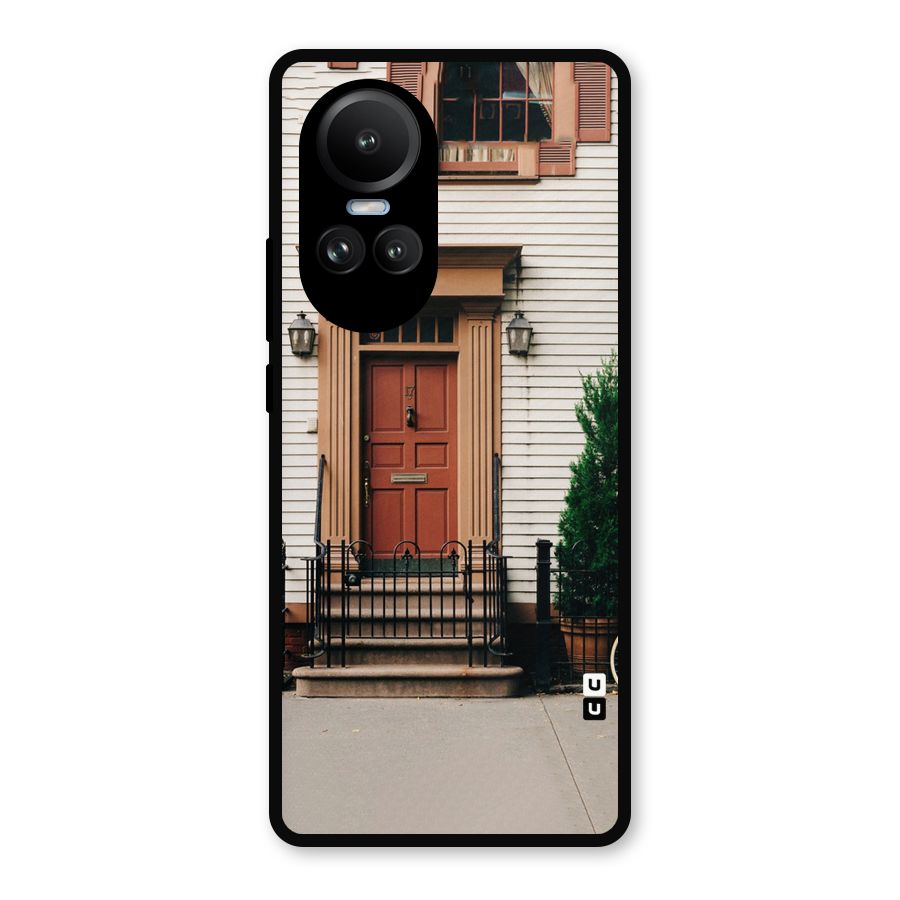 Pretty Orange Door Metal Back Case for Oppo Reno10 Pro
