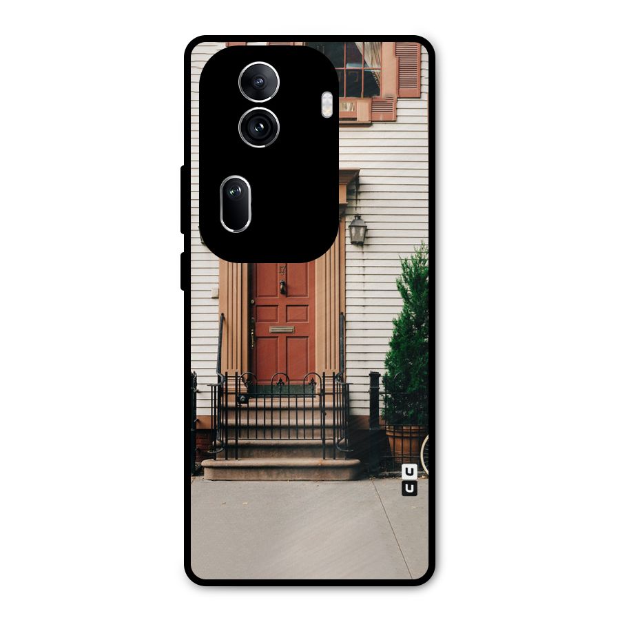 Pretty Orange Door Metal Back Case for Oppo Reno11 Pro 5G