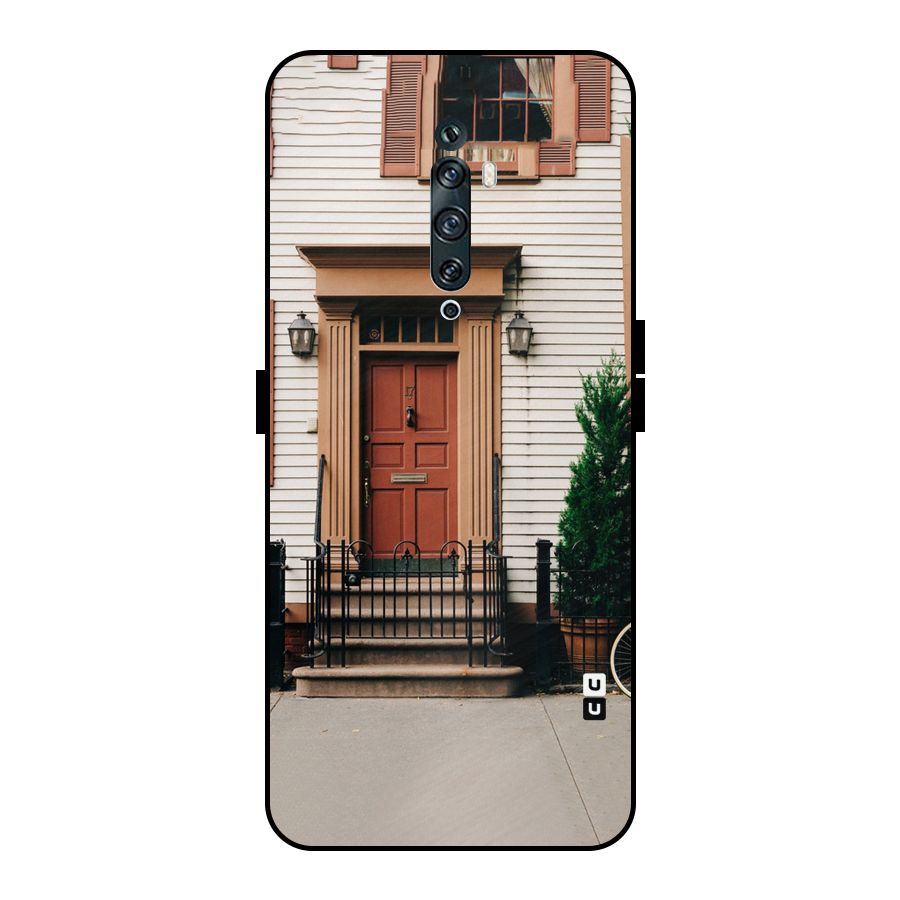 Pretty Orange Door Metal Back Case for Oppo Reno2 Z