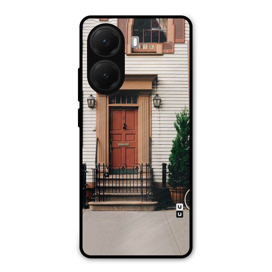 Pretty Orange Door Metal Back Case for Poco X7 Pro