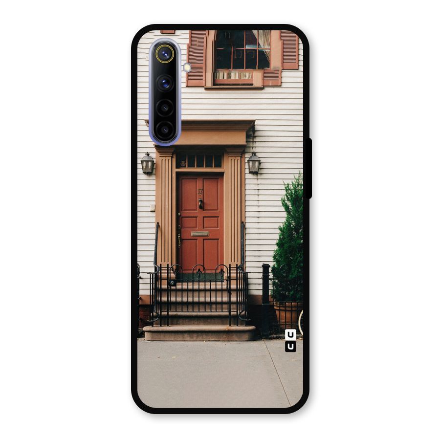 Pretty Orange Door Metal Back Case for Realme 6i