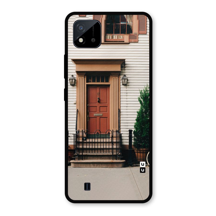 Pretty Orange Door Metal Back Case for Realme C11 2021