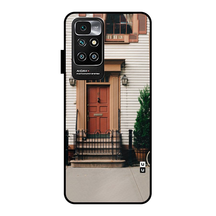 Pretty Orange Door Metal Back Case for Redmi 10 Prime