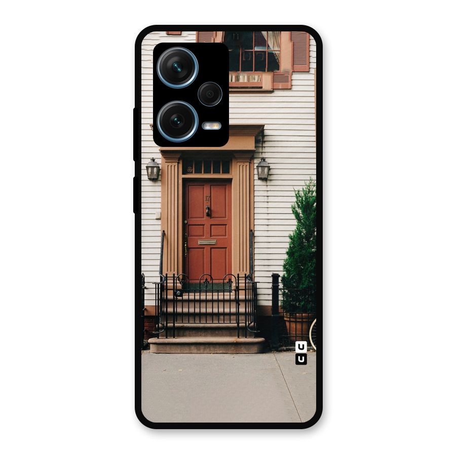 Pretty Orange Door Metal Back Case for Redmi Note 12 Pro Plus 5G